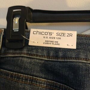 Chico's Curvy Flare Jeans - Dark Blue